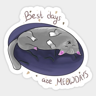 Best days are meowdays Sticker